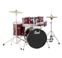 comprar Set de bateria Pearl Roadshow Studio RS505C con bombo de 20" con herrajes, platos y sillín en color Red Wine.