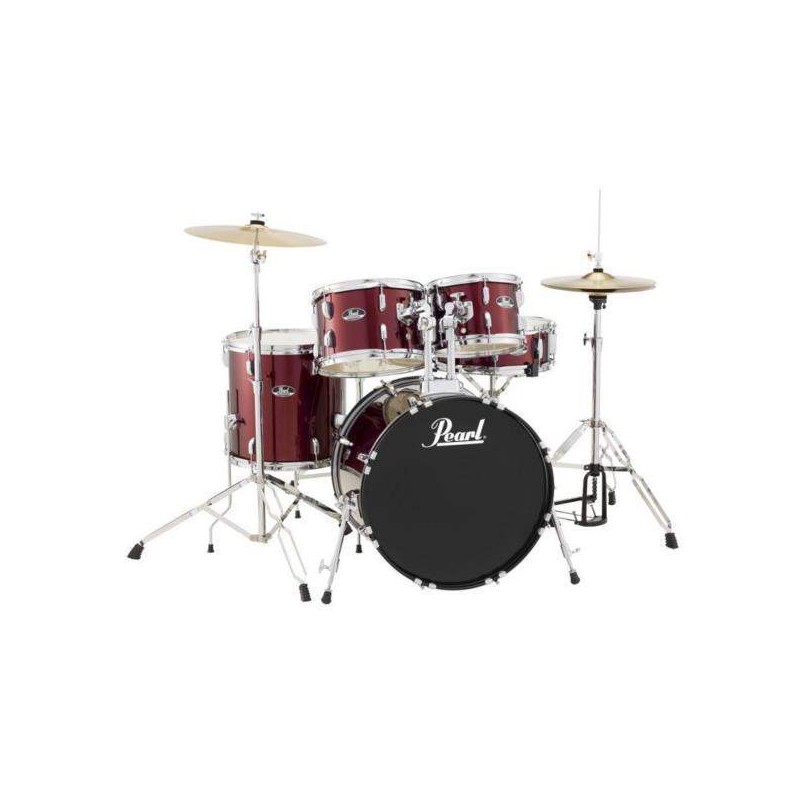 comprar Set de bateria Pearl Roadshow Studio RS505C con bombo de 20" con herrajes, platos y sillín en color Red Wine.