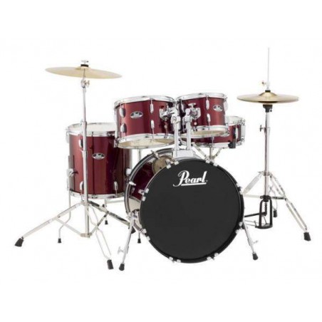 comprar Set de bateria Pearl Roadshow Studio RS505C con bombo de 20" con herrajes, platos y sillín en color Red Wine.