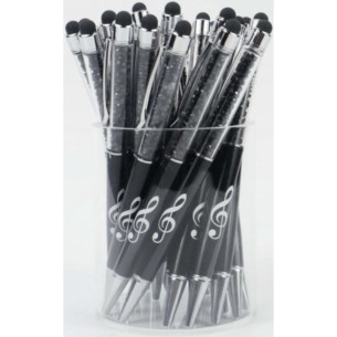 Bolígrafo Clave de Sol Cristal Negro B-2000 2