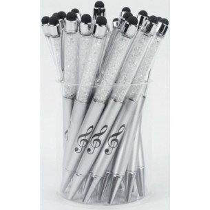Bolígrafo Clave de Sol Cristal Plata B-2002 2