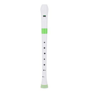 NUVO RECORDER Flauta Dulce Plástico Dig. Barroca Blanca/Verde 2