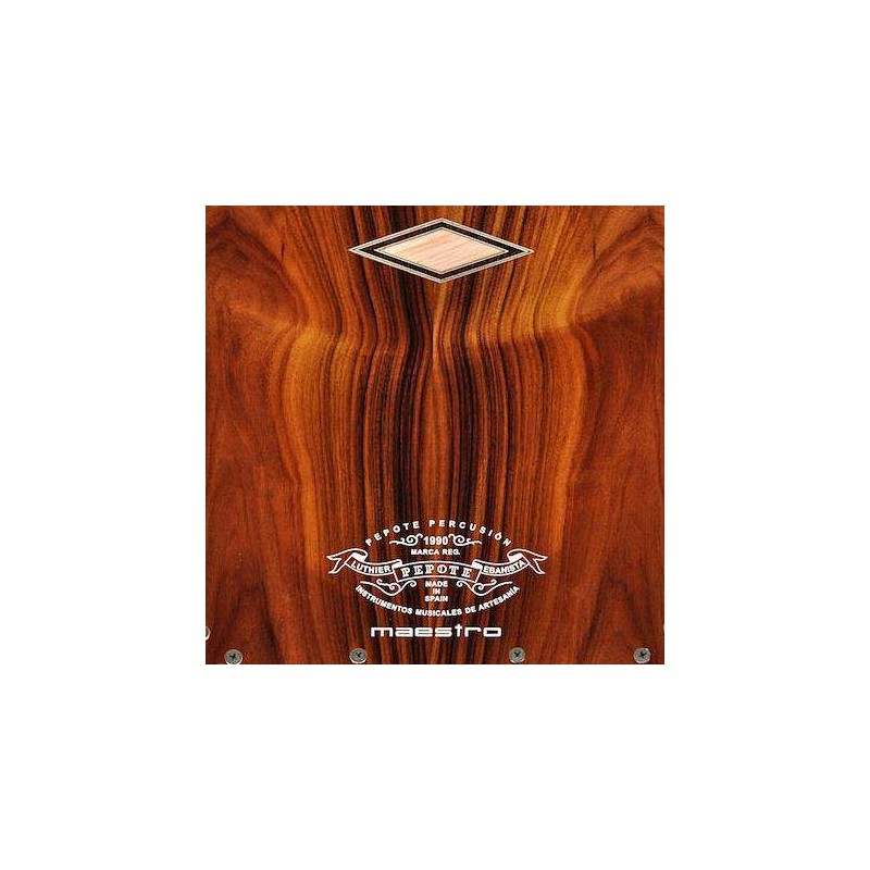 Cajón Flamenco Pepote Maestro con 10 bordones con afinación independiente.