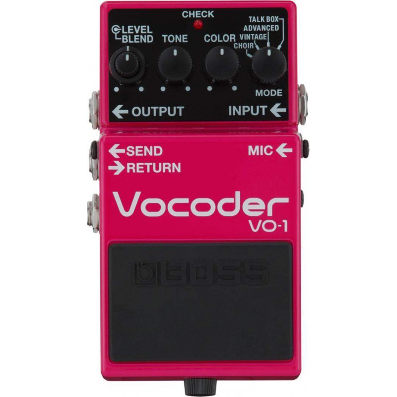 Pedal de efectos para guitarra y bajo Boss VO-1 Vocoder con 4 modos ( talk Box, choir, Vintage, Advanced).