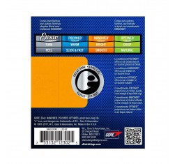 Juego de cuerdas Elixir para guitarra eléctrica 12302. Recubrimiento NanoWeb. Calibre Baritone 12 16 22 38 52 68 2