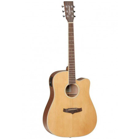 TANGLEWOOD TW10 Guitarra acústica Dreadnought Cutaway Previo B-BANDM-450T, Tapa Cedro Macizo,aros y fondo Caoba.