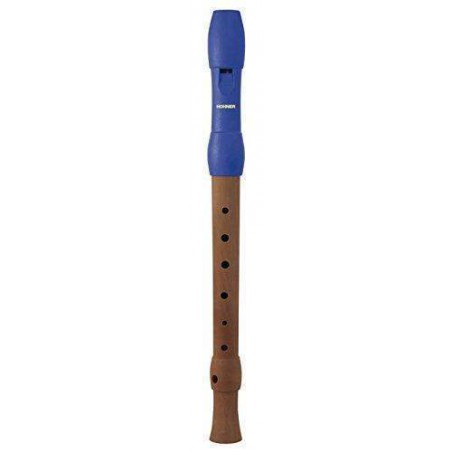 Flauta Soprano Hohner ALLEGRA 9585 Azul digitacion alemana 2 piezas mixta boquilla de plastico cuerpo de madera