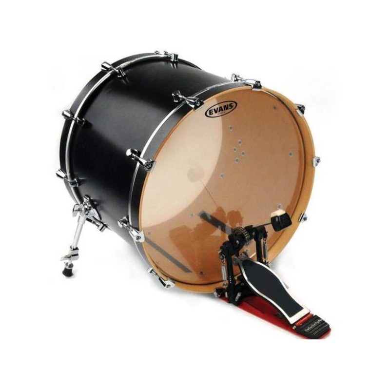 Parche batidor para bombo de 22" Evans G1 Genera BD22G1 de una capa de 10 mil transparente.