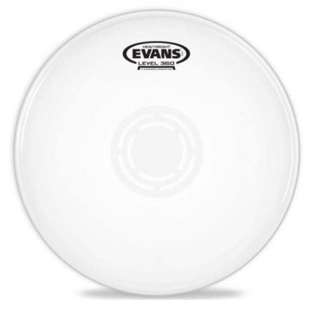 Parche batidor para caja de 14" Evans Heavyweight B14HW de 2 capas de 10mil blanco rugoso y refuerzo central. Parche batidor para caja de 14" Evans Heavyweight B14HW de 2 capas de 10mil blanco rugoso y refuerzo central.