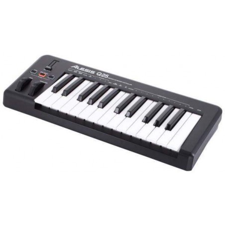 Teclado Controlador ALESIS Q25 USB-Midi, 25 Teclas Sensibles, USB/MIDI y puertos MIDI tradicionales para Mac o PC Teclado Controlador ALESIS Q25 USB-Midi, 25 Teclas Sensibles, USB/MIDI y puertos MIDI tradicionales para Mac o PC