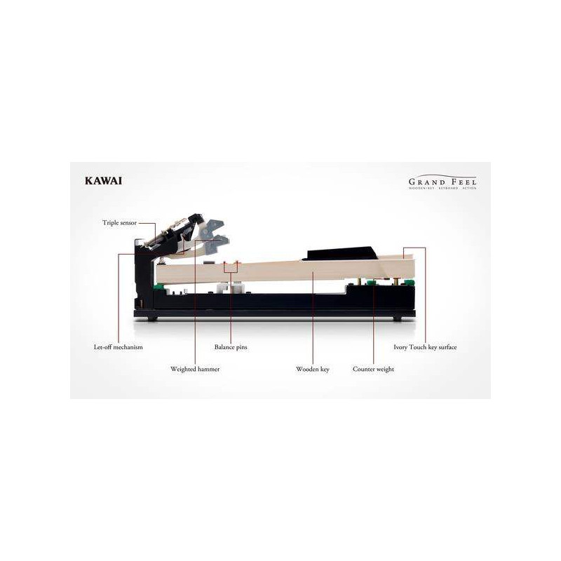 comprar Piano Digital de escenario Profesional Kawai MP11SE con 88 Teclas contrapesadas de madera Grand Feel.