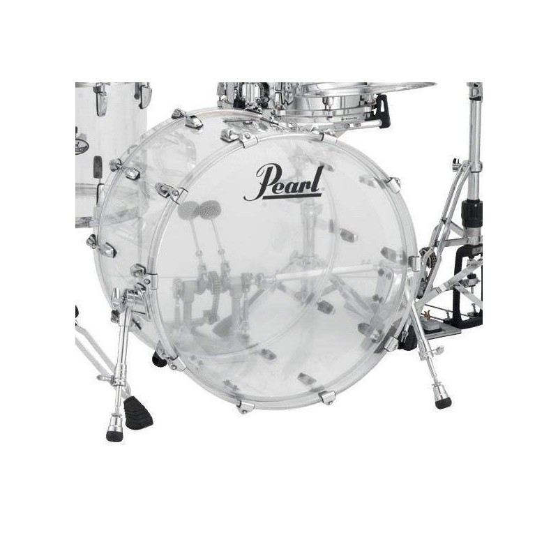 Set de Bateria Rock 22" de 4 piezas Pearl Crystal Beat CRB524FP en acabado Ultra Clear. Herrajes y platos no incluidos.