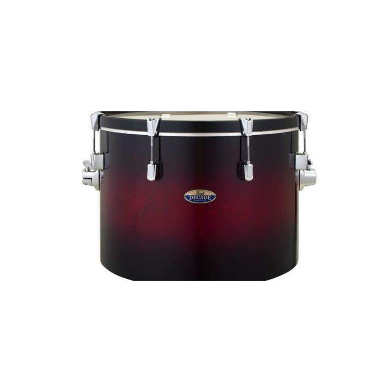 Set de Bateria Fusion 20" de 5 piezas Pearl Decade Maple DMP905 en acabado Gloss Deep Red Burst con herrajes.