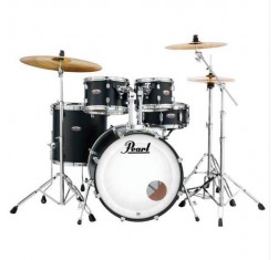 Set de Bateria Standard 22" de 5 piezas Pearl Decade Maple DMP925S en acabado Satin Slate Black con herrajes.