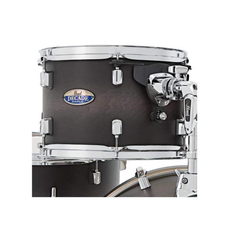 Set de Bateria Standard 22" de 5 piezas Pearl Decade Maple DMP925S en acabado Satin Black Burst con herrajes.