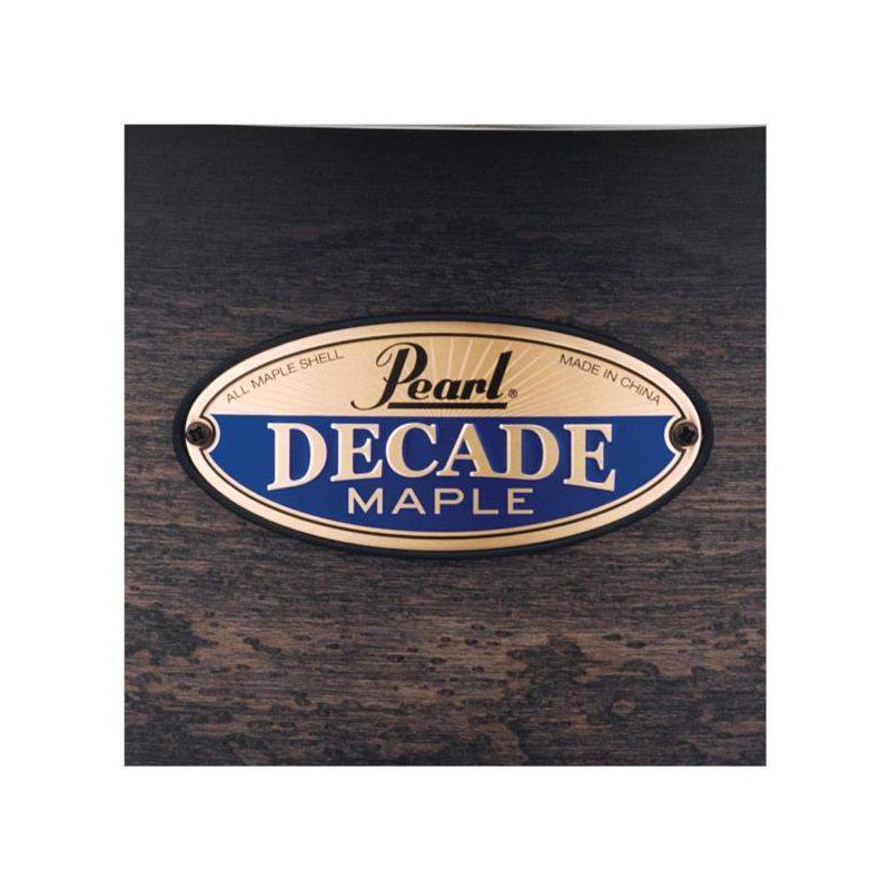 Set de Bateria Standard 22" de 5 piezas Pearl Decade Maple DMP925S en acabado Satin Black Burst con herrajes.