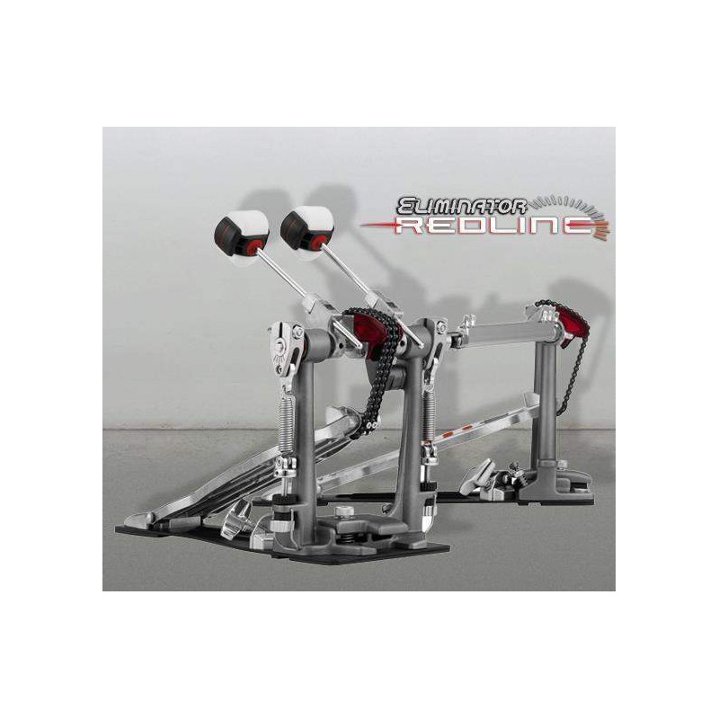 Pedal de Bombo Doble PEARL P-2052B Eliminator Redline, Belt Drive ( transmisión por correa )