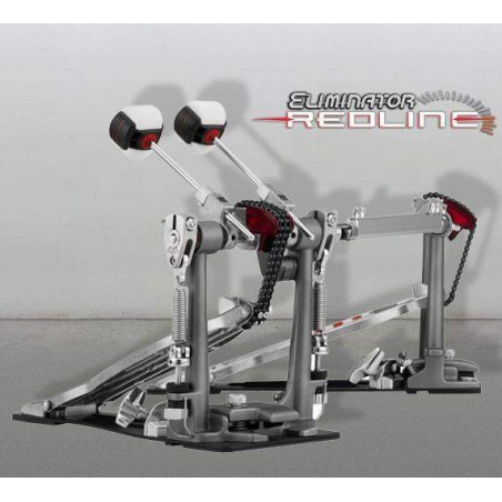 Pedal de Bombo Doble PEARL P-2052B Eliminator Redline, Belt Drive ( transmisión por correa )
