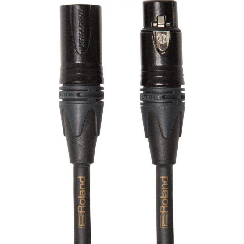 Roland Cable de micrófono RMC-G10 3 metros De XLR macho a XLR hembra Serie Gold,Alta Gama.