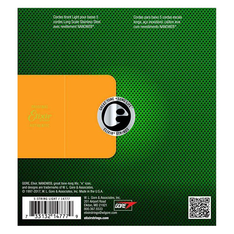 Compra Juego Nanoweb Stainless Steel 5 Cuerdas 45-130 14777 online | MusicSales