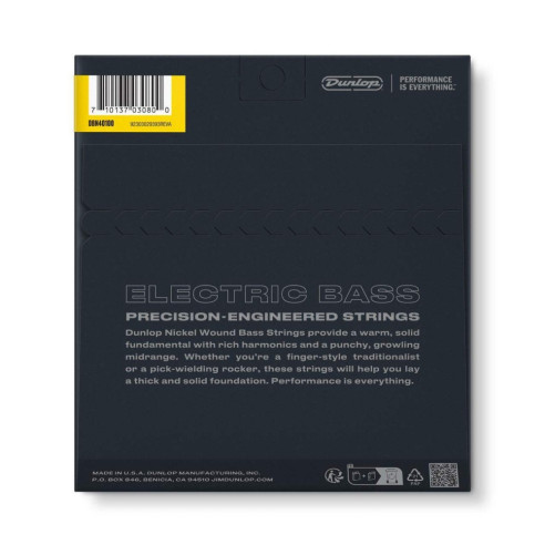 Comprar Juego de cuerdas para Bajo Eléctrico Nickel Dunlop DBN40100 Light 40-100. Calibre Light 40-60-80-100.