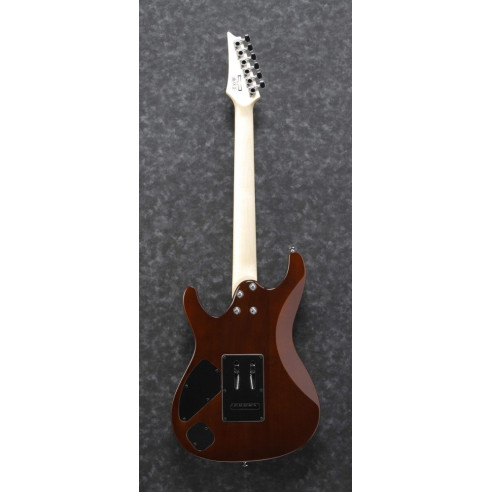 Guitarra eléctrica IBANEZ GSA60-BKN con cuerpo de Okoume, pastillas Infinity y acabado Brown Sunburst.