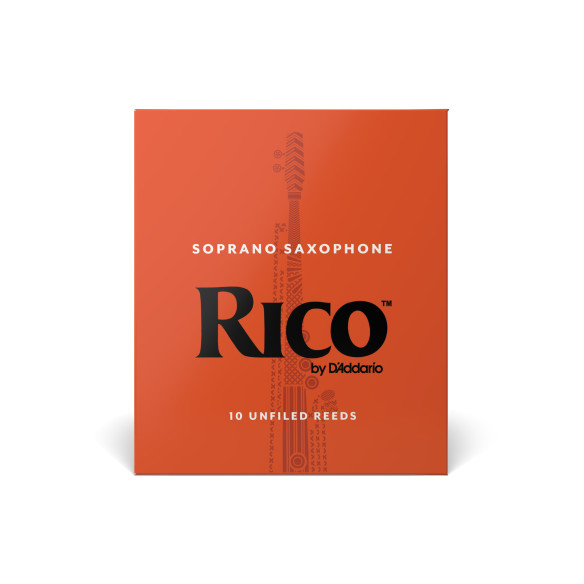 comprar Cañas Saxo soprano D'Addario Rico dureza 3.5, caja de 10 unidades.