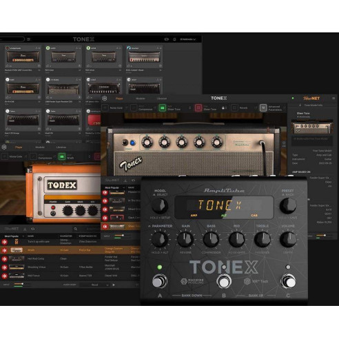 IK Multimedia PEDAL TONE X Pedal Stompbox de amplificación y distorsión