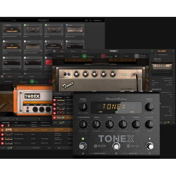 IK Multimedia PEDAL TONE X Pedal Stompbox de amplificación y distorsión