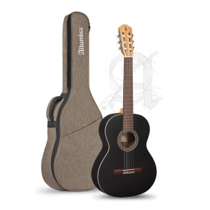 Alhambra 1C BLACK SATIN Guitarra Clásica negra con funda