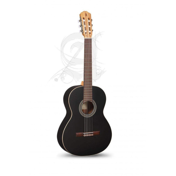 Alhambra 1C BLACK SATIN Guitarra Clásica negra con funda