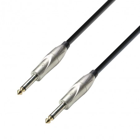 Cable de Instrumento Adam Hall de Jack 6,3 mm mono a Jack 6,3 mm mono 6m de distancia, calidad 3 estrellas