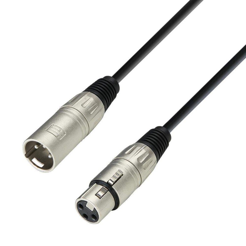 Cable de Micrófono Adam Hall de XLR hembra a XLR macho 15 m de distancia, calidad 3 estrellas.