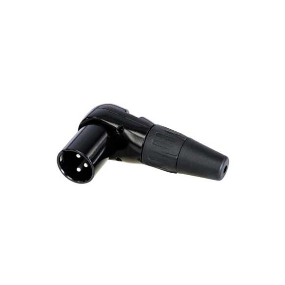 CONECTOR XLR 3P MACHO ACODADO RC3MR-BAG