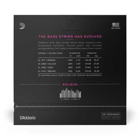 NYXL45100 Juego Cuerdas Bajo Eléctrico