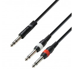 Cable Jack estéreo - 2x Jack mono 3m...