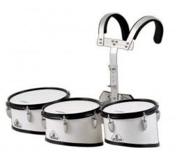 Triple Tambor Marcha Jinbao 10515, Set de tres tambores de marcha con medidas de 10", 12" y 13" con arnes metalico.