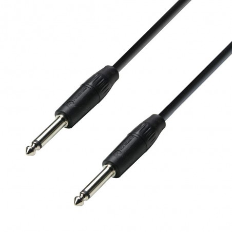 Adam Hall Cable de Altavoz K3S215PP0150 Jack 6,3 mm mono a Jack 6,3 mm mono, 1,5 m de longitud, calidad 3 estrellas.