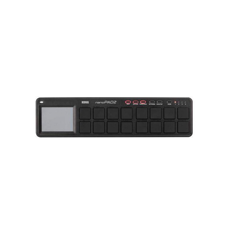 Controlador Korg Nanopad 2 Black USB con 12 pads sensibles.