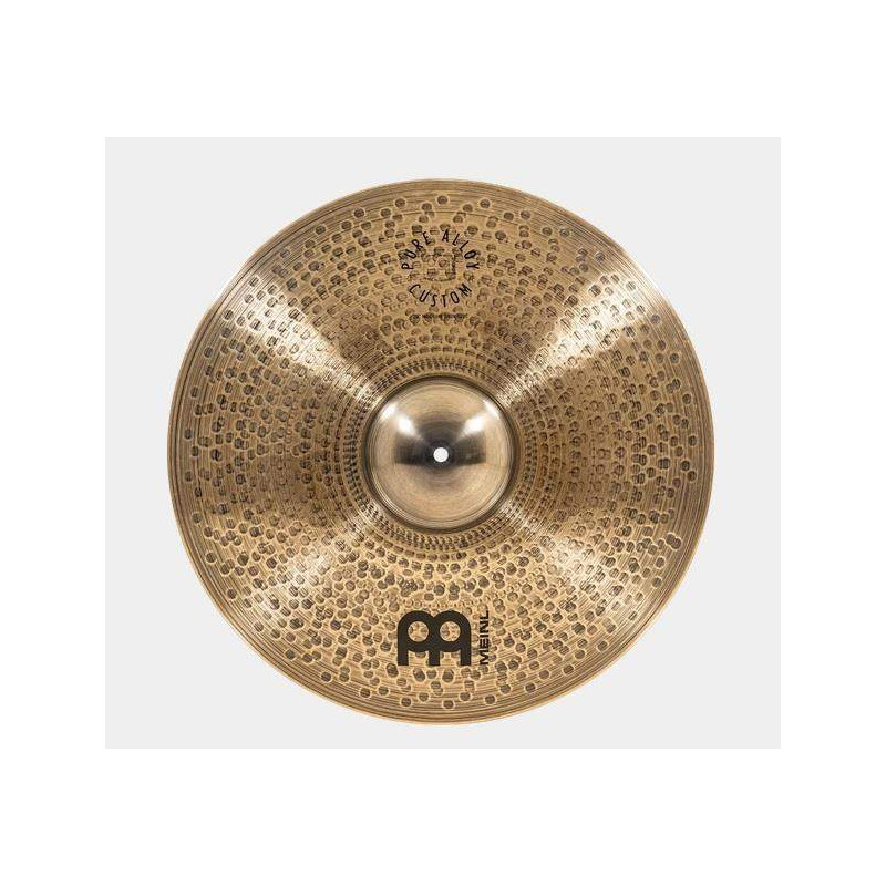 Plato Medium Thin Ride de 20" Meinl Pure Alloy Custom, abarca un amplio rango dinámico y un espectro tonal completo.
