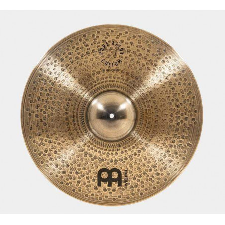 Plato Medium Thin Ride de 20" Meinl Pure Alloy Custom, abarca un amplio rango dinámico y un espectro tonal completo.