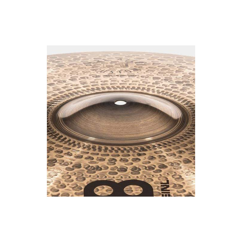 Plato Medium Thin Ride de 20" Meinl Pure Alloy Custom, abarca un amplio rango dinámico y un espectro tonal completo.