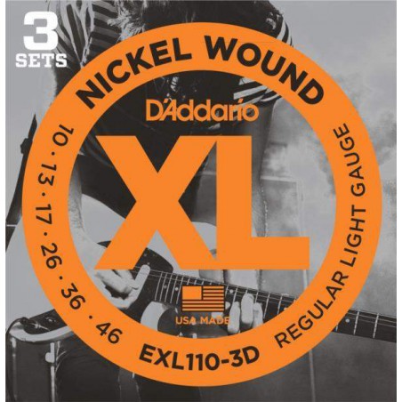 D' Addario Pack 3 Juegos EXL110/3D 10-46 D' Addario Pack 3 Juegos EXL110/3D 10-46