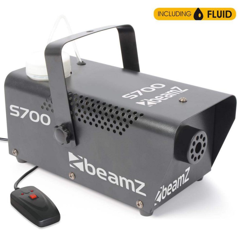 BeamZ .S700 Maquina de humo 700 Watts Compacta.se suministra con Liquido de Humo y mando a distancia con Cable
