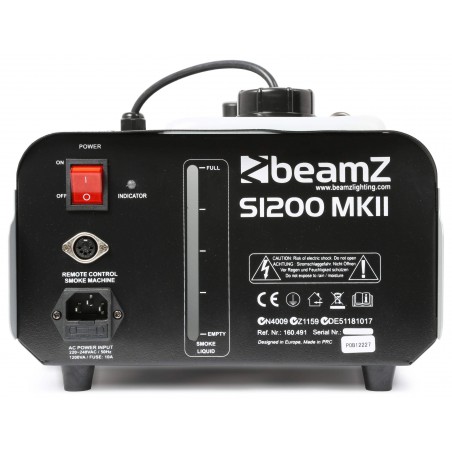 BeamZ S1200MKII, maquina de humo,1200Watts,mando a distancia,temporizador,comprar,online,Barcelona.
