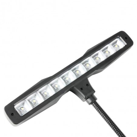 Lámpara para piano Adam Hall SLEDPL10B con 10 leds blancos, cuello de cisne Flexible y base pesada. Lámpara para piano Adam Hall SLEDPL10B con 10 leds blancos, cuello de cisne Flexible y base pesada.