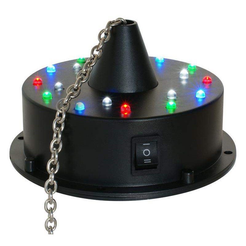 Beamz Motor para bolas de espejos con bateria con 18 LEDs,