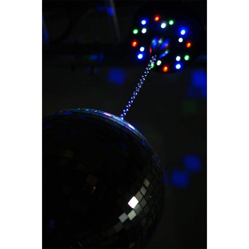 Beamz Motor para bolas de espejos con bateria con 18 LEDs,