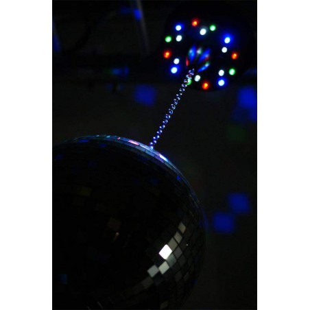Beamz Motor para bolas de espejos con bateria con 18 LEDs, Beamz Motor para bolas de espejos con bateria con 18 LEDs,
