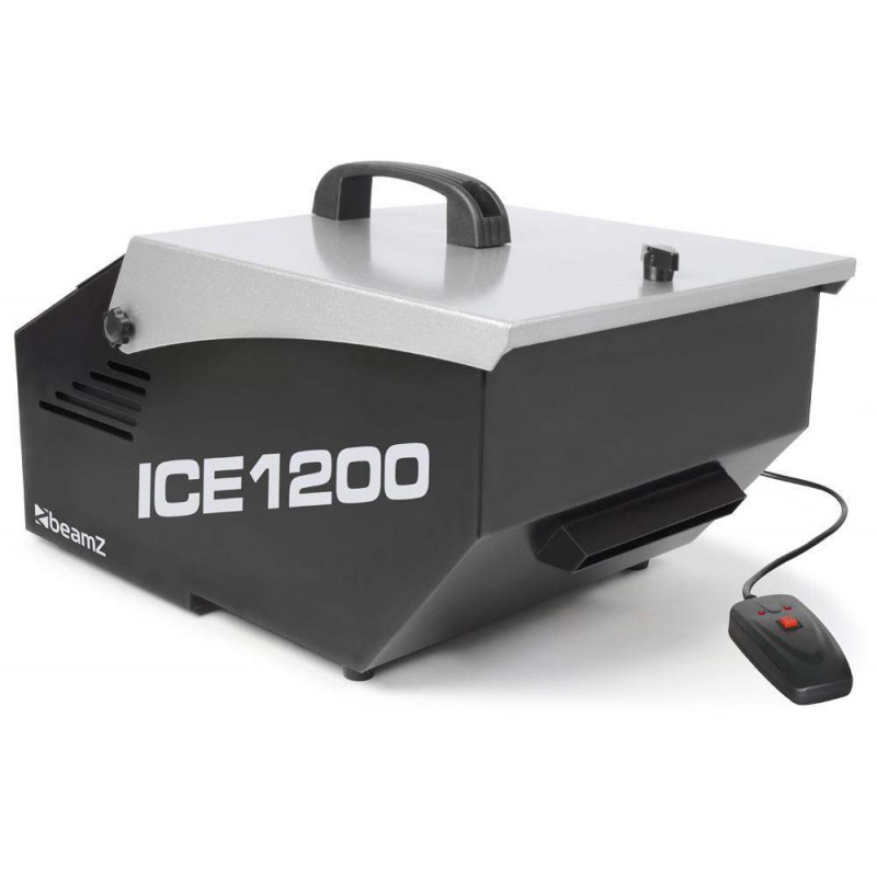 Máquina de Humo bajo de 1200W BeamZ ICE1200MKII que utiliza hielo para enfriar el humo y mantenerlo a ras de suelo.